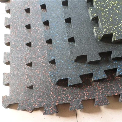 Interlocking Speckled Rubber Tile