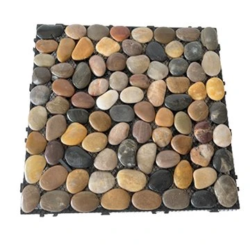 Splicing Plastic Wood Floor- Colored Stone Pebbles